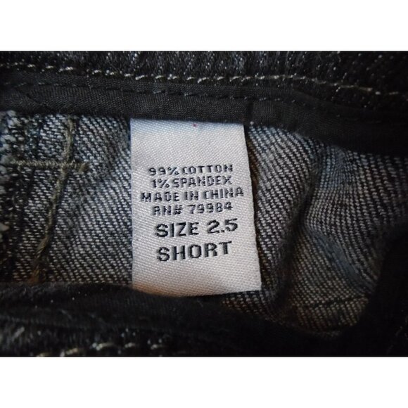 Chico's Platinum Black Jeans Sz 2.5 Short Petite Wide Leg (US 14) - Picture 4 of 8
